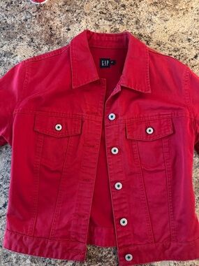 GAP Bright Red Women's Denim Jacket
